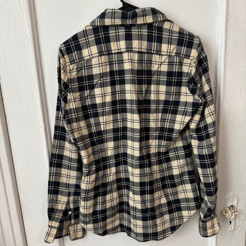 Ralph Lauren Cotton Wool Plaid Slim Fit Shirt Beaded Crest Brown Preppy Academia - Picture 10 of 11